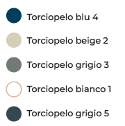 Elenco dei colori disponibili per questo sommier, dal blu al grigio
