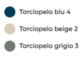 Colori disponibili per il sommier capitonnè: blu, beige, grigio